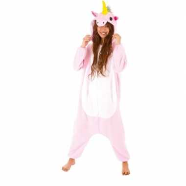 Dierenpak eenhoorn pinky onesie verkleed kostuum dames