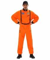 Astronauten kostuum oranje heren
