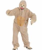Beige yeti kostuum