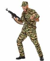 Camouflage soldaat verkleed pak kostuum heren