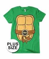 Grote maat ninja turtles verkleed t-shirt heren
