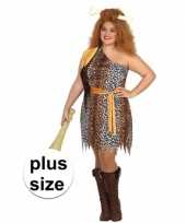 Grote maten holbewoonster kostuum dames