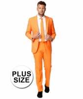Grote maten oranje kostuum