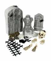 Halloween 24 delige kerkhof kostuum grafstenen