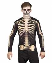 Halloween shirt skelet kostuum heren