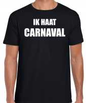 Ik haat carnaval verkleed t shirt kostuum zwart heren