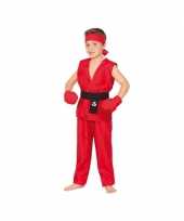 Rood kung fu kostuum kinderen
